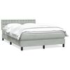 vidaXL Sommier &agrave; lattes de lit et matelas gris clair 160x210cm velours
