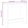 vidaXL Table de bar blanc 102x50x103,5 cm bois d'ing&eacute;nierie