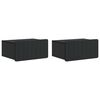 vidaXL Cabinet de chevet mural 2 pc Noir 49 x 34,5 x 24 cm