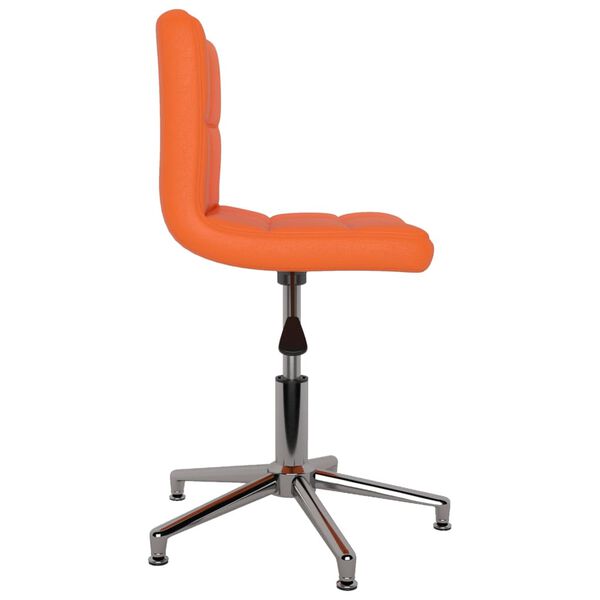 vidaXL Chaises pivotantes &agrave; manger lot de 4 orange similicuir