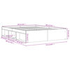 vidaXL Cadre de lit sans matelas chêne fumé 150x200 cm
