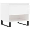 vidaXL Tables basses 2 pcs blanc brillant 50x46x50cm bois d'ing&eacute;nierie