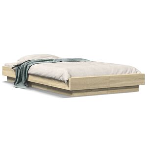 vidaXL Cadre de lit sans matelas ch&ecirc;ne sonoma 75x190 cm
