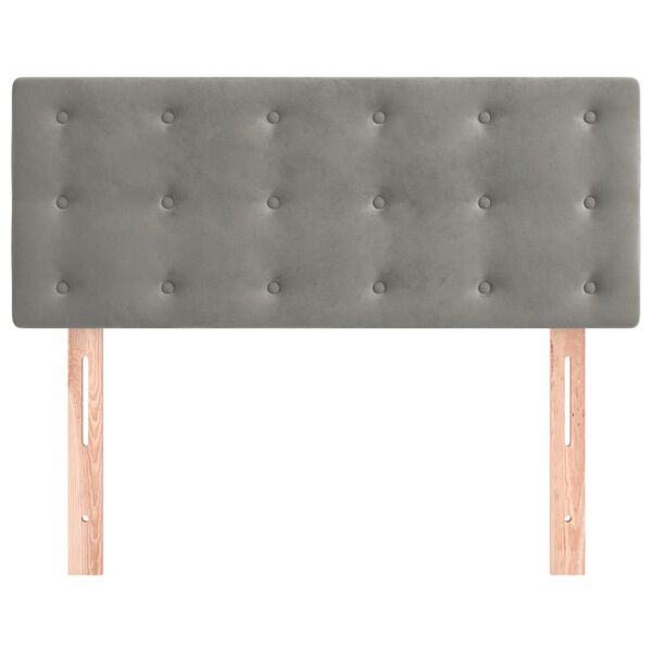 vidaXL Tête de lit Gris clair 90x5x78/88 cm Velours