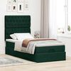 vidaXL Cadre de lit ottoman avec matelas vert fonc&eacute; 100x200 cm velours