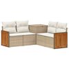 vidaXL Ensemble de Canap&eacute;s 5 pc Beige et blanc cr&egrave;me