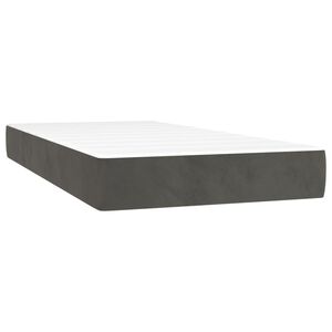 vidaXL Matelas de lit &agrave; ressorts ensach&eacute;s fermet&eacute; moyenne Gris fonc&eacute; 100x200x20 cm