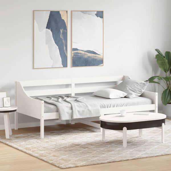 vidaXL Lit de jour sans matelas blanc 80x200 cm bois de pin massif