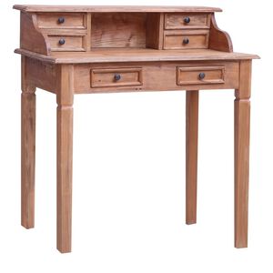 vidaXL Bureau d'&eacute;criture et tiroirs 90x50x101 cm bois massif d'acajou
