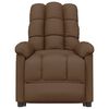 vidaXL Fauteuil inclinable &eacute;lectrique Marron Tissu