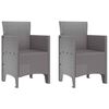 vidaXL Chaise de jardin 2 pc Gris clair Polypropyl&egrave;ne