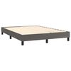 vidaXL Sommier à lattes de lit avec matelas et LED Gris 140x190 cm