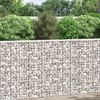vidaXL Lit sur&eacute;lev&eacute; &agrave; gabion en trap&egrave;ze Acier galvanis&eacute; 100x20x100 cm