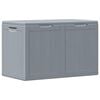 vidaXL Bo&icirc;te de rangement de jardin 180 L Gris PP aspect bois