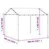 vidaXL Tente &agrave; auvent beige 3x3 m acier et tissu