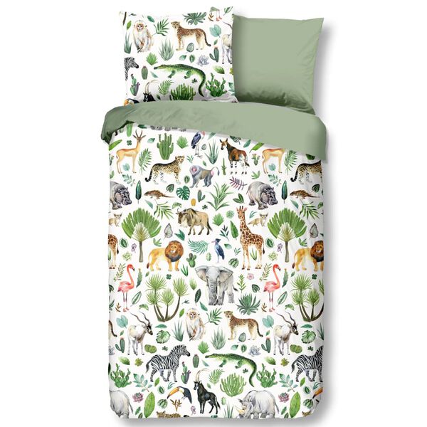 Good Morning Housse de couette enfant JUNGLE 135x200 cm Multicolore