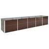 vidaXL Lit sur&eacute;lev&eacute; de jardin Acier galvanis&eacute; 400x80x45 cm Marron
