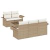 vidaXL Ensemble de Canap&eacute;s 6 pc Beige polyrotin