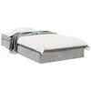 vidaXL Cadre de lit avec tiroirs sans matelas gris b&eacute;ton 100x200 cm