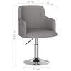 vidaXL Tabouret de bar Gris fonc&eacute; Tissu