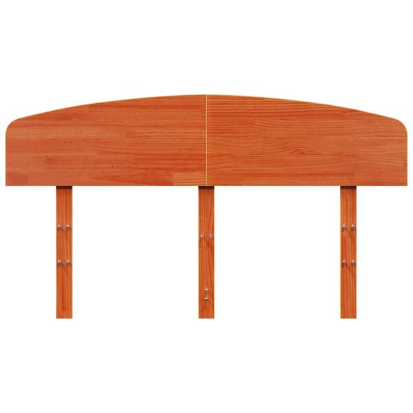 vidaXL T&ecirc;te de lit cire marron 160 cm bois massif de pin