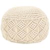 vidaXL Pouf fait &agrave; la main en macram&eacute; 45 x 30 cm Coton