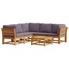 vidaXL Salon de jardin 6 pcs avec coussins bois d'acacia solide