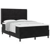 vidaXL Lit &agrave; ressorts avec matelas Noir 140 x 190 cm Velours