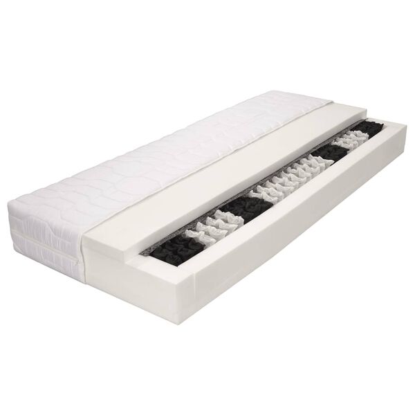 vidaXL Matelas 100 x 200 cm 7 zones Ressort ensaché 20 cm H2