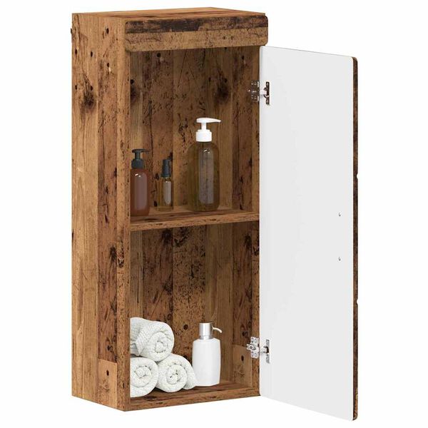 vidaXL Armoire murale de salle de bain avec &eacute;tag&egrave;re TULUM Bois ancien