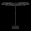 vidaXL Parasol de jardin à double tête avec LED anthracite 316x145 cm