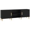 vidaXL Meuble TV Noir 150x30x50 cm Bois d'ing&eacute;nierie