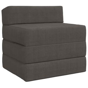vidaXL Canap&eacute;-lit pliable 2 place Gris fonc&eacute; 70 x 60 x 63 cm