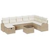 vidaXL Ensemble de Canap&eacute;s 9 pc beige et cr&egrave;me polyrotin