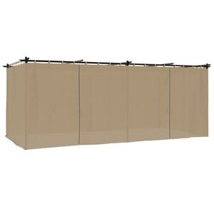 vidaXL Tonnelle avec rideaux taupe 6x3 m acier