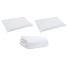 vidaXL Ensemble de Duvet avec oreiller 3 pcs Blanc Plume de canard