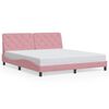 vidaXL Cadre de lit sans matelas rose 180x200 cm velours