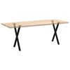 vidaXL Pieds de table à manger en forme de X, 2 pièces, noir, 57 x (72-73) cm, acier