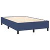 vidaXL Sommier &agrave; lattes de lit et matelas et LED Bleu 120x200 cm Tissu