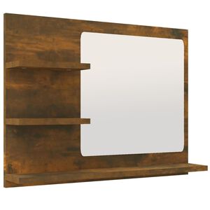 vidaXL Miroir de bain Ch&ecirc;ne fum&eacute; 60x10,5x45 cm Bois d'ing&eacute;nierie