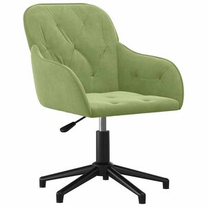 vidaXL Chaise pivotante de bureau Vert clair Velours