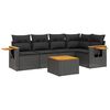 vidaXL Salon de jardin 6 pcs avec coussins noir r&eacute;sine tress&eacute;e