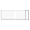vidaXL Cage pour chien avec porte gris 4x2x1,5 m acier galvanis&eacute;