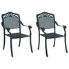 vidaXL Chaise de jardin 2 pcs Vert 64 x 62 x 93cm Aluminium