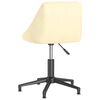 vidaXL Chaise pivotante de salle &agrave; manger Cr&egrave;me Velours