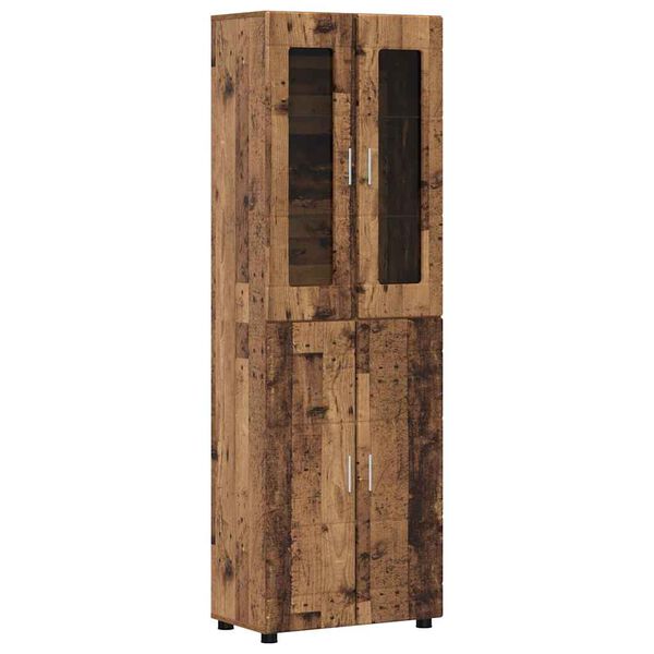 vidaXL Haut Armoire avec &eacute;tag&egrave;re FLORIN Bois ancien 60 x 35 x 182 cm