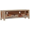 vidaXL Meuble TV Bois massif 130x30x40 cm