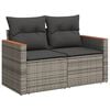 vidaXL Salon de jardin 6 pcs avec coussins gris résine tressée