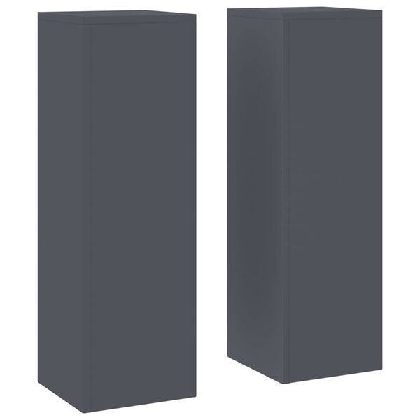 vidaXL Support de Plante 2 pcs Anthracite 24 x 24 x 75 cm Acier