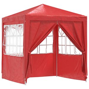 vidaXL Tente de f&ecirc;te 200 x 200 x 240 cm Rouge PE et acier